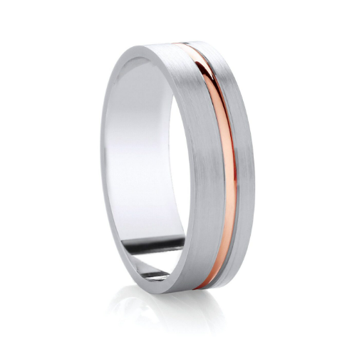 9k Rose Gold & Argentuim Band