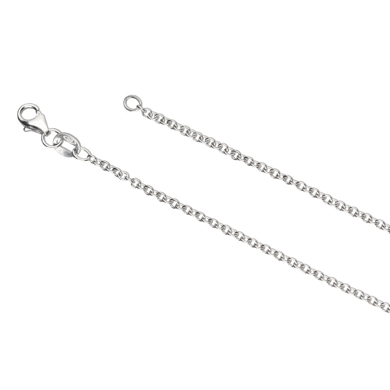 18k White Gold Anchor Chain-1.8mm