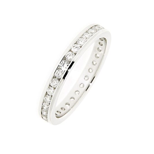 18kt White Gold Full Eternity Band (0.75ct)