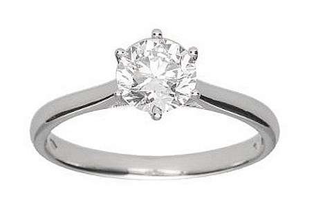 18ct White Gold Lab Diamond Solitare Ring (0.79ct)