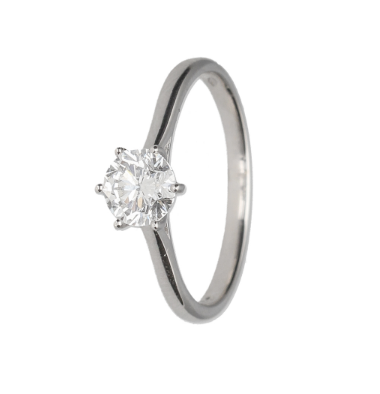 18ct White Gold Lab Diamond Solitare Ring (0.75ct)