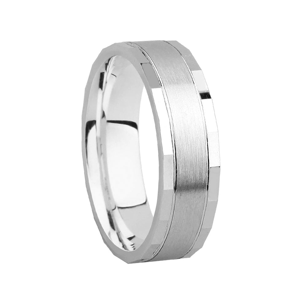 9k White Gold Band