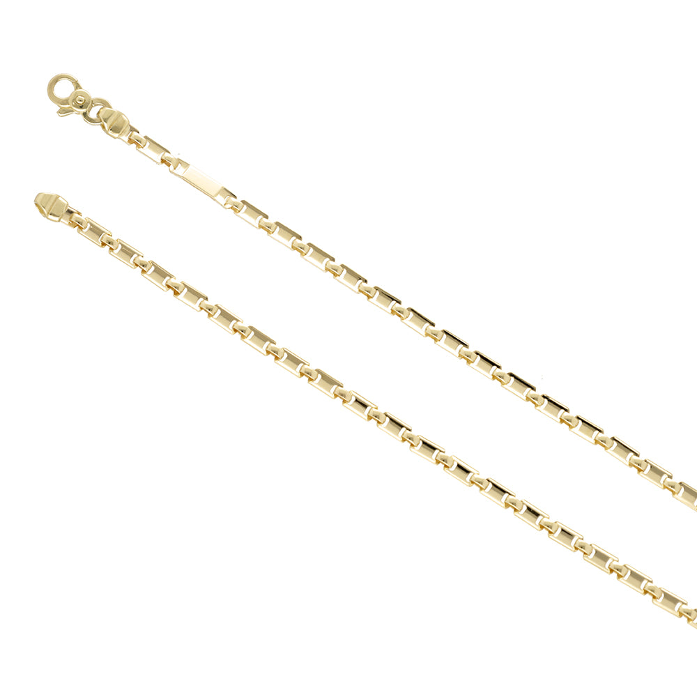 9k Gold Modern Mens Chain-3mm