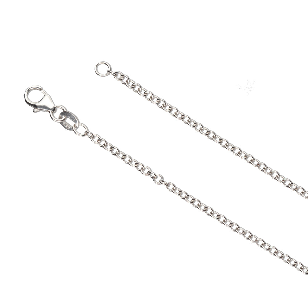 9k White Gold Rolo Chain