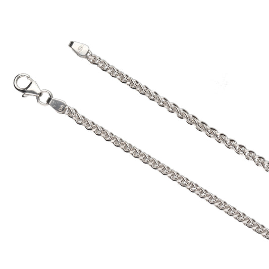 9k White Gold Wheat Chain