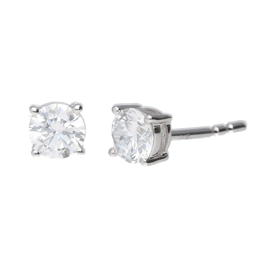 9kt White Gold Lab Diamond Stud Earrings