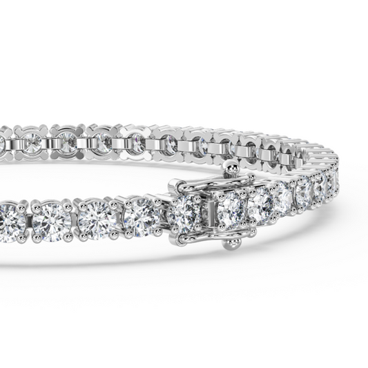18kt White Gold Lab Diamond Tennis Bracelet 4.24ct