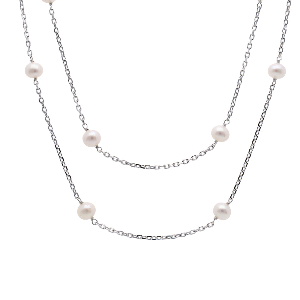 Sterling Silver  Freshwater Pearl Necklace