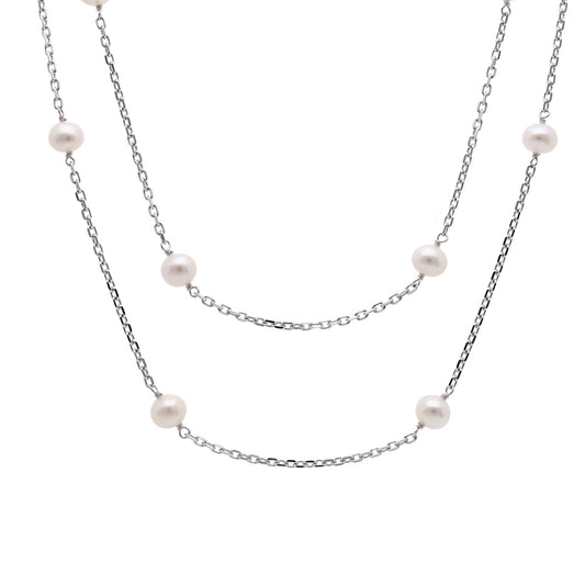 Sterling Silver  Freshwater Pearl Necklace